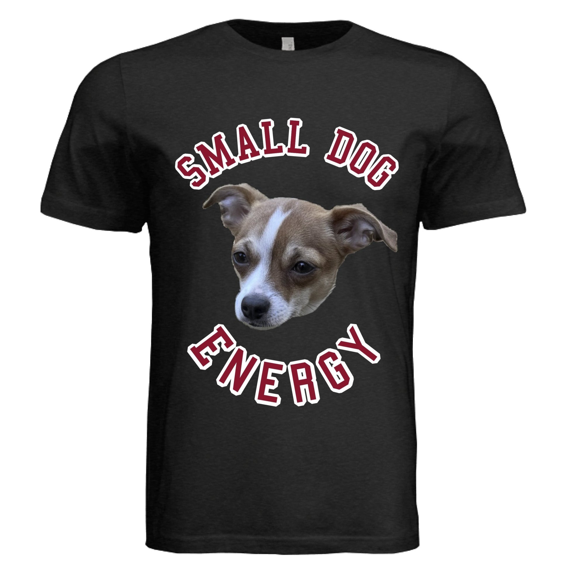 Small Dog Energy Tee – Funny Pet Owner Shirt | RM Outpost Pets – BLK HTHR TRIBLND T-Shirt for animal lovers (11 view)