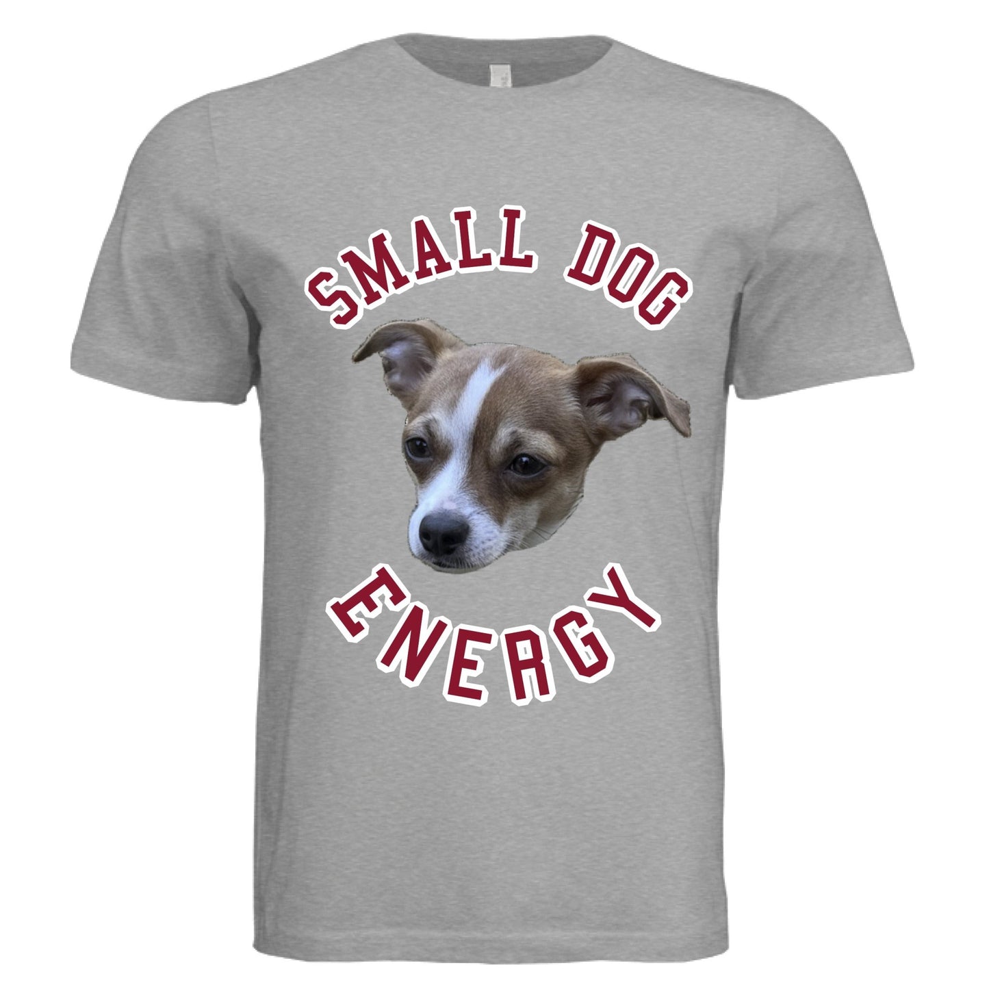 Small Dog Energy Tee – Funny Pet Owner Shirt | RM Outpost Pets – ATH GREY TRBLND T-Shirt for animal lovers (21 view)