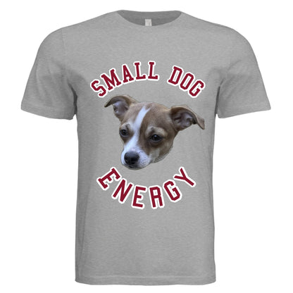 Small Dog Energy Tee – Funny Pet Owner Shirt | RM Outpost Pets – ATH GREY TRBLND T-Shirt for animal lovers (21 view)