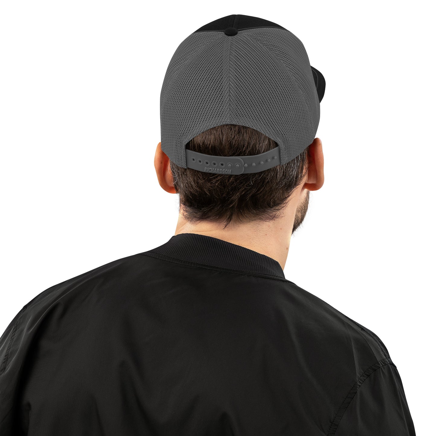 ERROR 404: MONEY NOT FOUND Trucker Cap I Embroidered – Black / Charcoal Hats for lot lizards designs (2 view)