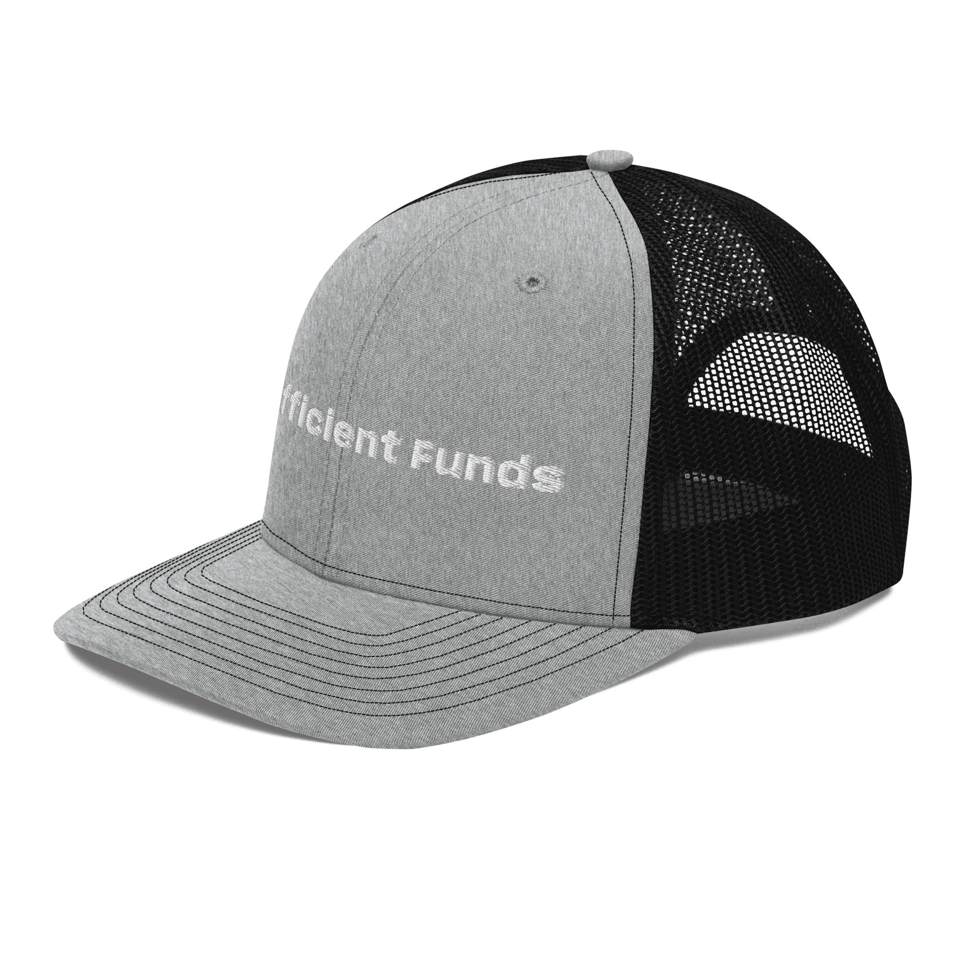 Insufficient Funds Trucker Cap – Heather Grey / Black Accessories for gift (30 view)