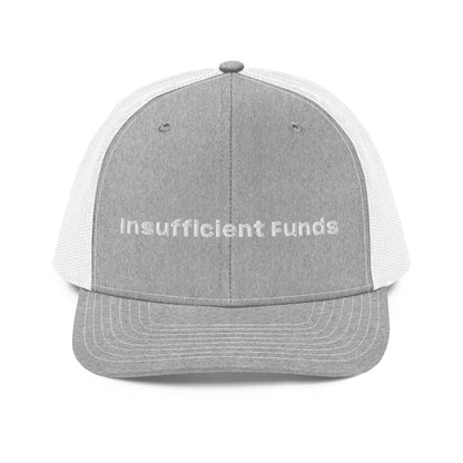 Insufficient Funds Trucker Cap – Heather Grey/White Accessories for gift (25 view)