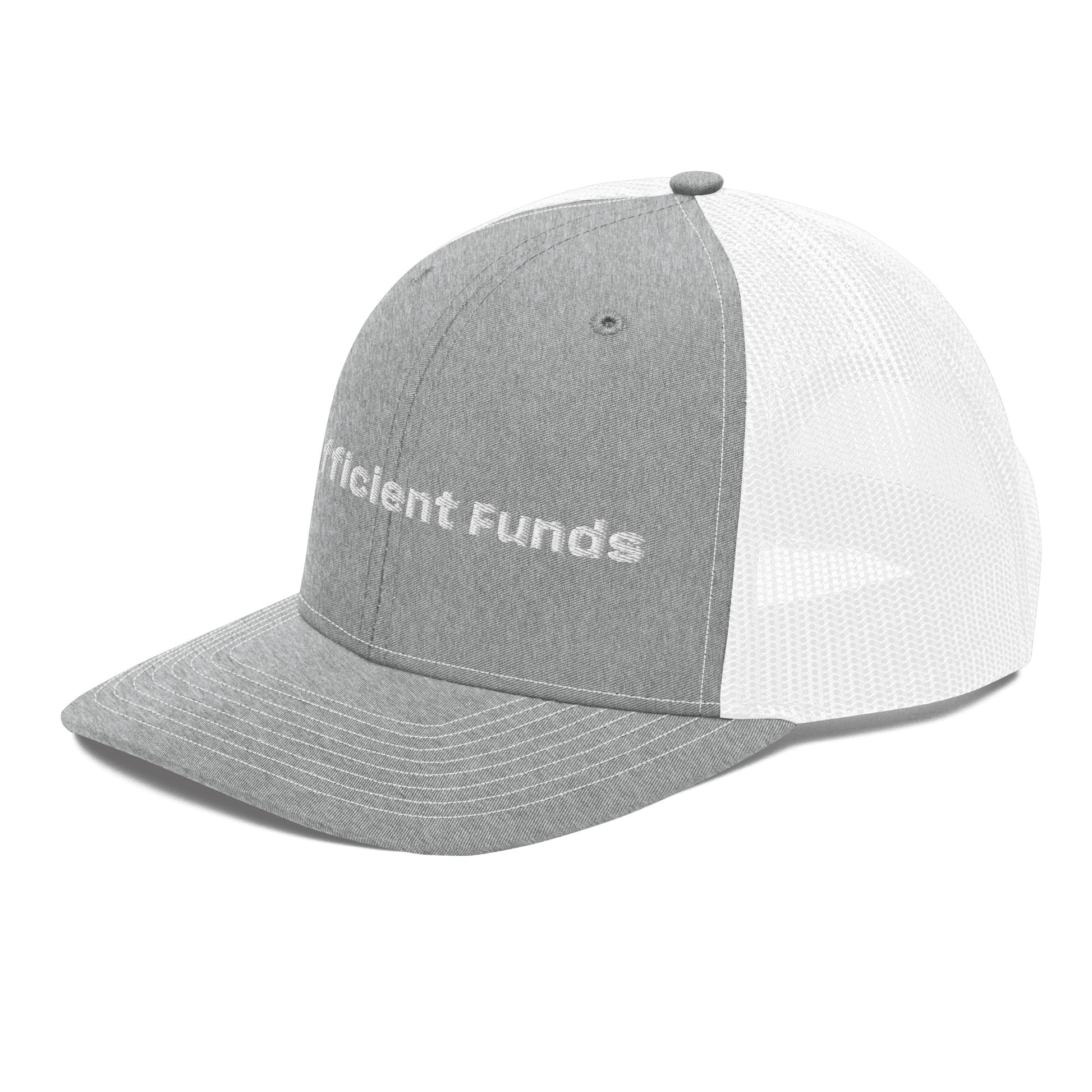 Insufficient Funds Trucker Cap – Heather Grey/White Accessories for gift (26 view)