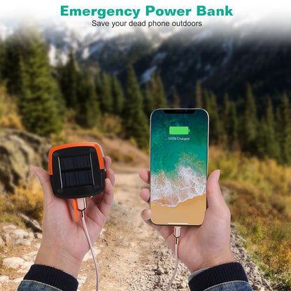 Solar Camping Lantern – Collapsible, USB - Rechargeable Portable Tent Light – Orange Camping Gear for camping gear (9 view)