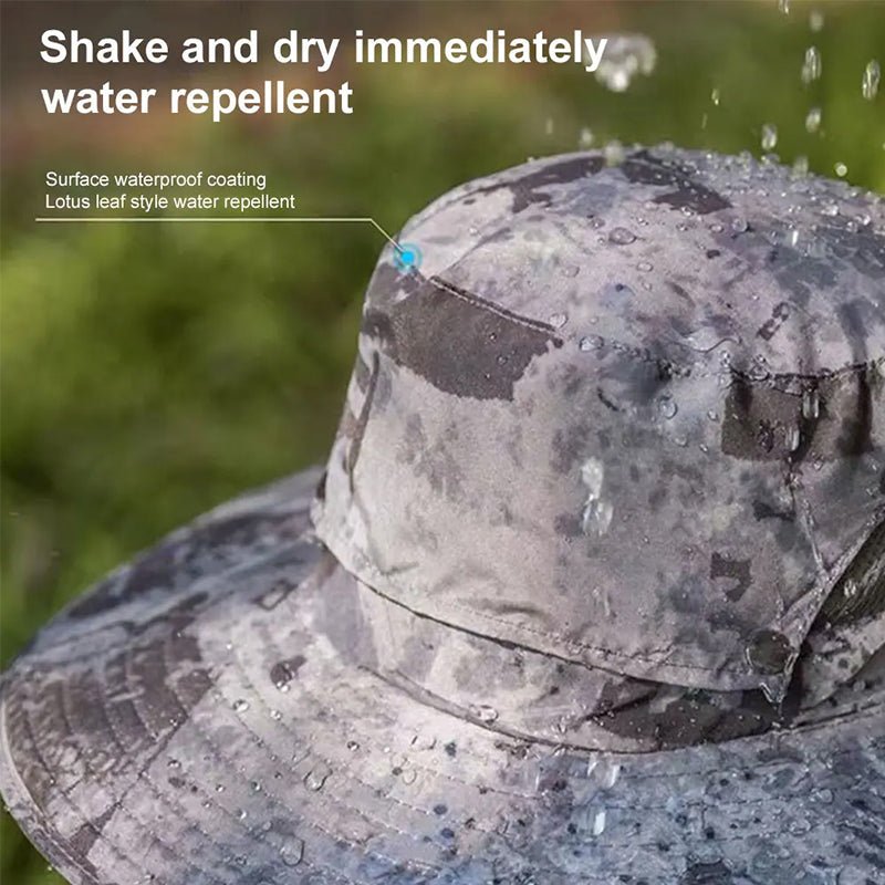 Solar Fan Hat – Wide - Brim Cooling Bucket Cap with Dual Power | Outdoor Fishing & Hiking Gear – Green Hats for Apparel and Accessories (9 view)