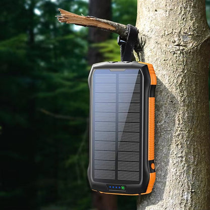 Solar Power Bank 20,000mAh – IP67, Dual - Mode Fast Charge | 3 - Port + Wireless – As shown in the picture Camping Gear for 20000mAh (6 view)