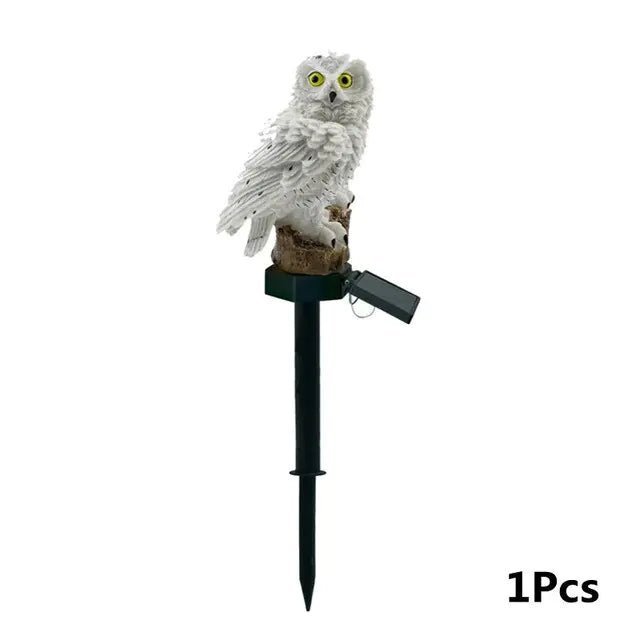 Solar - Powered - Owl - Statue - Light | Shop Sbrtn Homes – White lighting for (2 view)