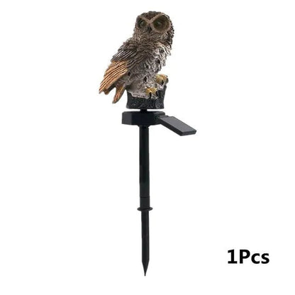 Solar - Powered - Owl - Statue - Light | Shop Sbrtn Homes – Brown lighting for (3 view)