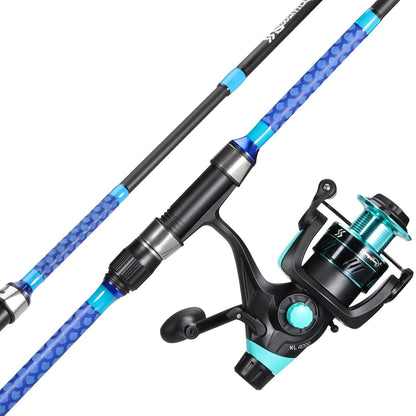 Sougayilang Baitfeeder Surf Combo – 12' Medium/Heavy 3-Piece Travel Rod with KO4000 Reel | Dual Drag Power for Carp, Striped Bass & Saltwater Giants – 12'0" Fishing Gear by SbrTnHomes