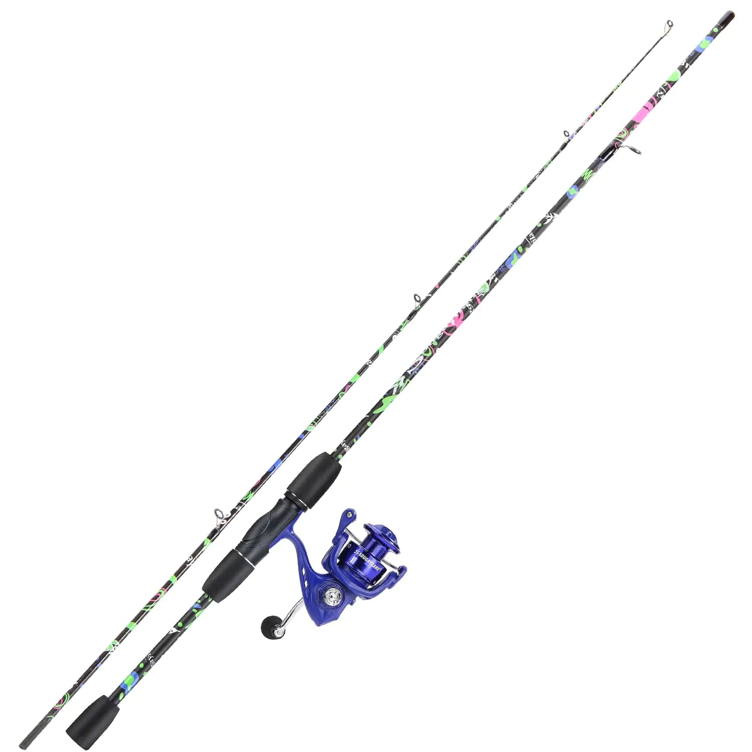 Sougayilang Fishing Rod Combo – Lightweight 2 - Piece Spinning Rod & Reel Set | Gone Fishing Gear – 1 Pack Fishing Gear for 2 - Piece Rod (2 view)