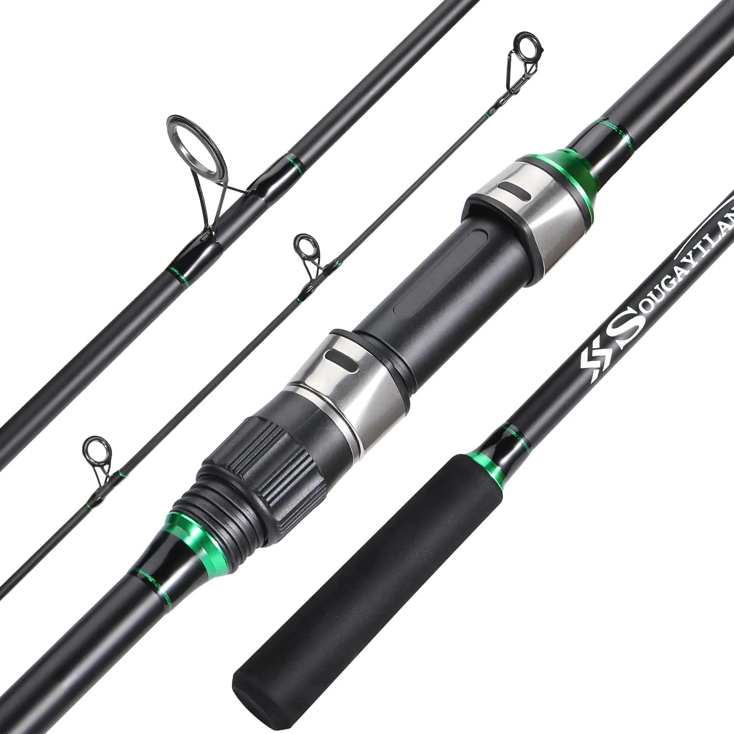 Sougayilang Surf Fishing Rod – 11' IM8 Carbon 3 - Piece Travel Spinning Rod | Heavy - Duty Power for Coastal Fishing – 11'0" Fishing Gear for 11 Foot Rod (2 view)