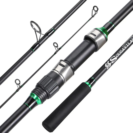 Sougayilang Surf Fishing Rod – 11' IM8 Carbon 3 - Piece Travel Spinning Rod | Heavy - Duty Power for Coastal Fishing – 11'0" Fishing Gear for 11 Foot Rod (2 view)