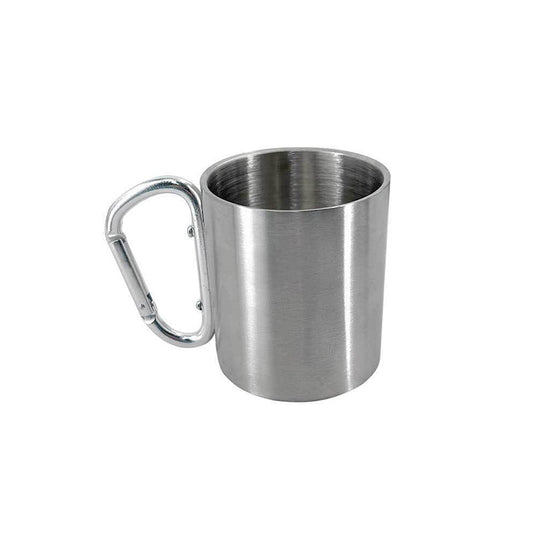 Stainless Steel Carabiner Camping Cup – 220ml & 300ml Portable Outdoor Mug | Hiking, Travel & Mountaineering – 220ml Camping Gear for camping cup (2 view)