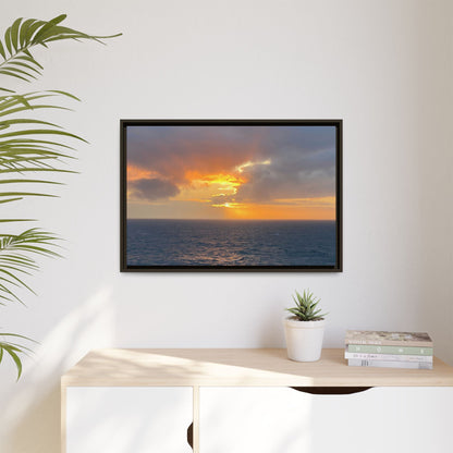 Stormy Sunset Over the Sea – Dramatic Ocean Canvas Wall Art | Moody Coastal Photography Print – 60" x 40" (Horizontal) Canvas for beach theme (49 view)