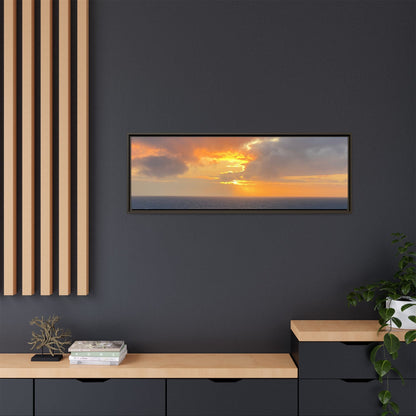 Stormy Sunset Over the Sea – Dramatic Ocean Canvas Wall Art | Moody Coastal Photography Print – 60" x 40" (Horizontal) Canvas by Printify