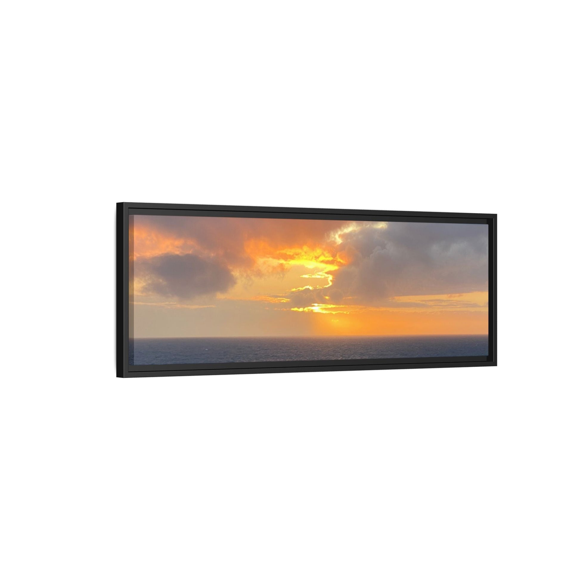 Stormy Sunset Over the Sea – Dramatic Ocean Canvas Wall Art | Moody Coastal Photography Print – 60" x 40" (Horizontal) Canvas for beach theme (93 view)