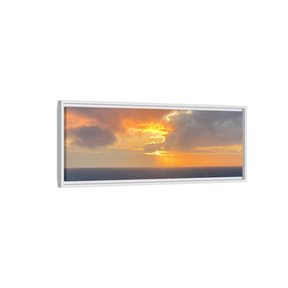 Stormy Sunset Over the Sea – Dramatic Ocean Canvas Wall Art | Moody Coastal Photography Print – 60" x 40" (Horizontal) Canvas for beach theme (99 view)