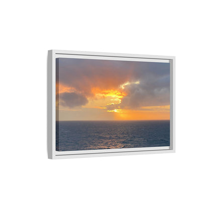 Stormy Sunset Over the Sea – Dramatic Ocean Canvas Wall Art | Moody Coastal Photography Print – 60" x 40" (Horizontal) Canvas for beach theme (81 view)
