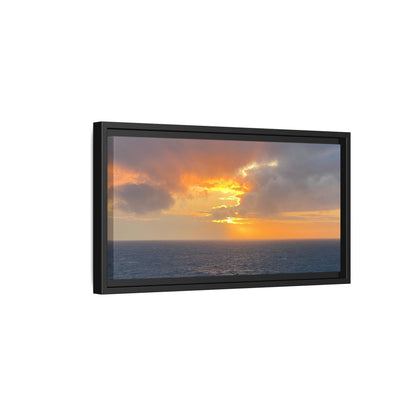 Stormy Sunset Over the Sea – Dramatic Ocean Canvas Wall Art | Moody Coastal Photography Print – 60" x 40" (Horizontal) Canvas by Printify