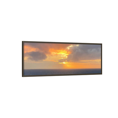 Stormy Sunset Over the Sea – Dramatic Ocean Canvas Wall Art | Moody Coastal Photography Print – 60" x 40" (Horizontal) Canvas for beach theme (120 view)