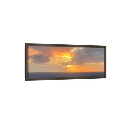 Stormy Sunset Over the Sea – Dramatic Ocean Canvas Wall Art | Moody Coastal Photography Print – 60" x 40" (Horizontal) Canvas by Printify