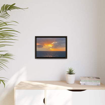 Stormy Sunset Over the Sea – Dramatic Ocean Canvas Wall Art | Moody Coastal Photography Print – 60" x 40" (Horizontal) Canvas for beach theme (79 view)