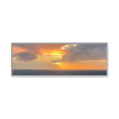 Stormy Sunset Over the Sea – Dramatic Ocean Canvas Wall Art | Moody Coastal Photography Print – 60" x 20" (Horizontal) Canvas for beach theme (29 view)