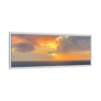 Stormy Sunset Over the Sea – Dramatic Ocean Canvas Wall Art | Moody Coastal Photography Print – 60" x 40" (Horizontal) Canvas for beach theme (72 view)