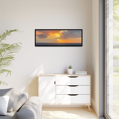 Stormy Sunset Over the Sea – Dramatic Ocean Canvas Wall Art | Moody Coastal Photography Print – 60" x 40" (Horizontal) Canvas for beach theme (67 view)