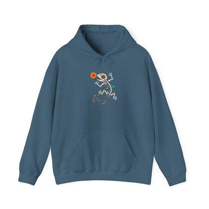 Sugar Skull Lizard Hooded Sweatshirt – Floral Skeleton Charm with Day of the Dead Vibes | Lizard Designs – S Hoodie by Printify