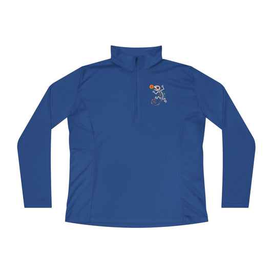 Sugar Skull Lizard Quarter - Zip Pullover – Floral Skeleton Charm with Day of the Dead Vibes | Lizard Designs – True Royal Long - sleeve by Printify