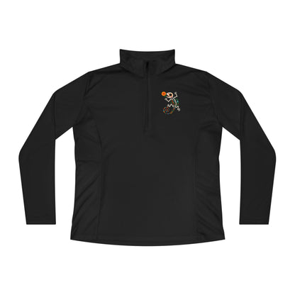 Sugar Skull Lizard Quarter - Zip Pullover – Floral Skeleton Charm with Day of the Dead Vibes | Lizard Designs – Black Long - sleeve by Printify