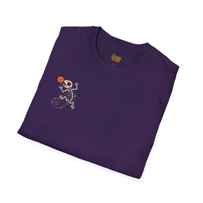 Sugar Skull Lizard Tee – Floral Skeleton Charm with Day of the Dead Vibes | Lizard Designs Shirt – Purple T-Shirt for casual wear (53 view)