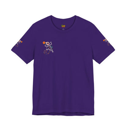 Sugar Skull Lizard Tee – Floral Skeleton Charm with Day of the Dead Vibes | Lizard Designs Shirt – Team Purple T-Shirt by Printify