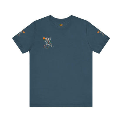 Sugar Skull Lizard Tee – Floral Skeleton Charm with Day of the Dead Vibes | Lizard Designs Shirt – Deep Teal T-Shirt by Printify