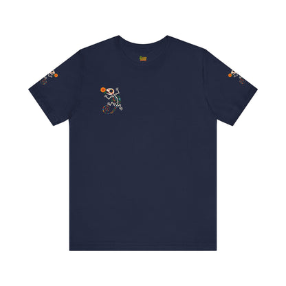 Sugar Skull Lizard Tee – Floral Skeleton Charm with Day of the Dead Vibes | Lizard Designs Shirt – Navy T-Shirt by Printify