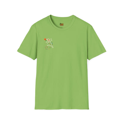Sugar Skull Lizard Tee – Floral Skeleton Charm with Day of the Dead Vibes | Lizard Designs Shirt – Lime T-Shirt for casual wear (21 view)