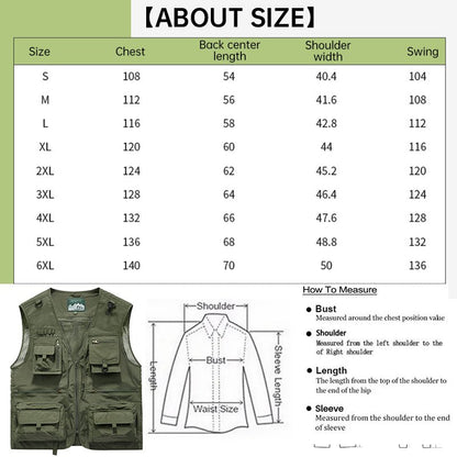Summer Tactical Vest – 14 - Pocket Lightweight Mesh | Fishing, Hiking, Photography & Work – Gray Coats & Jackets for ExtendedShip (15 view)