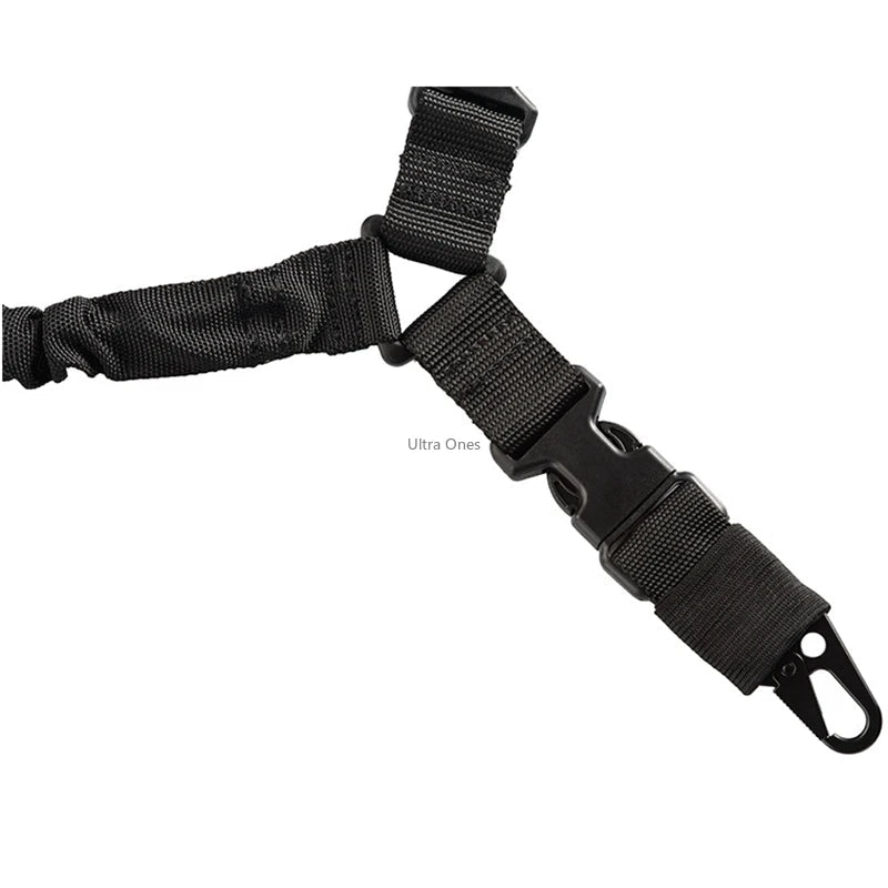 Tactical One - Point Gun Sling – 1000D Nylon Single - Point Bungee Strap | Airsoft, Hunting & Military Gear – Black Tactical Gear for 1000D Nylon (3 view)