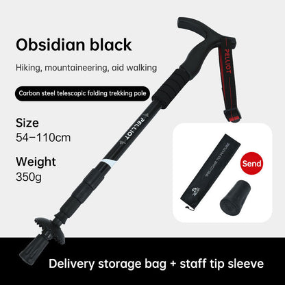 Telescopic Hiking Stick 54–110cm (6061 Aluminum) – Black Outdoor Gear for 54 - 110cm (6 view)