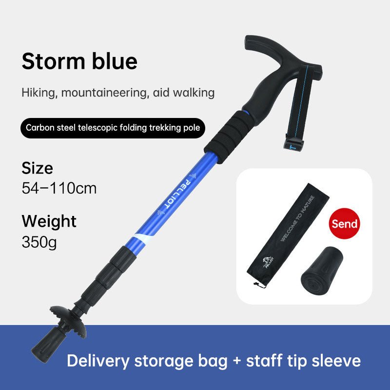 Telescopic Hiking Stick 54–110cm (6061 Aluminum) – Blue Outdoor Gear for 54 - 110cm (4 view)