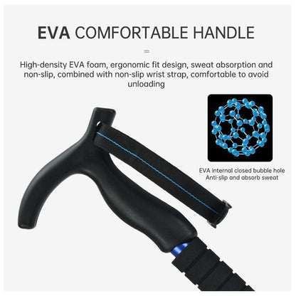 Telescopic Hiking Stick 54–110cm (6061 Aluminum) – Black Outdoor Gear for 54 - 110cm (9 view)