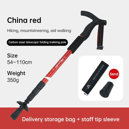 Telescopic Hiking Stick 54–110cm (6061 Aluminum) – Red Outdoor Gear for 54 - 110cm (5 view)