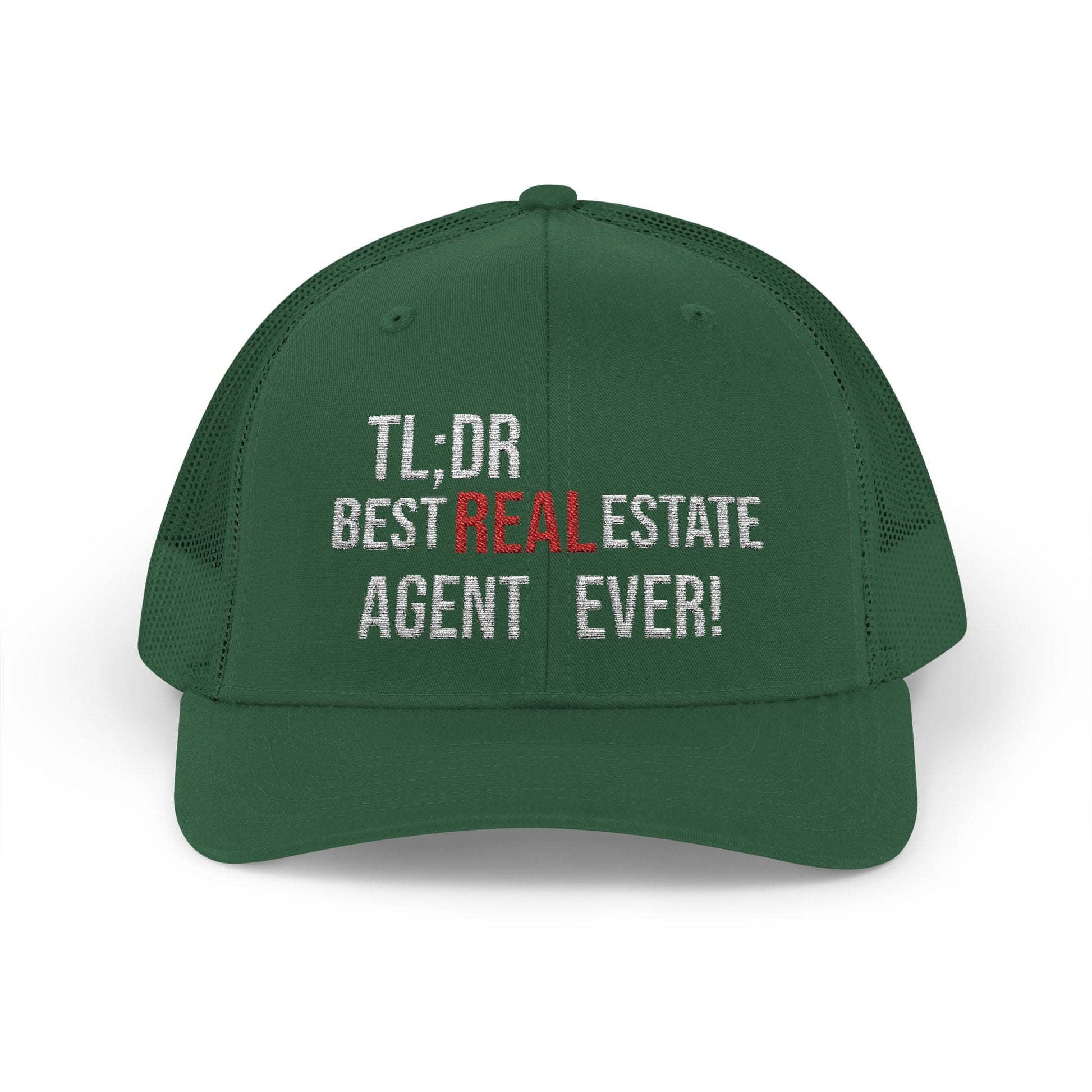 TL;DR: Best Real Estate Agent Ever Hat – Trucker Cap With Bold Statement – Evergreen Hats for Casual Headwear (25 view)