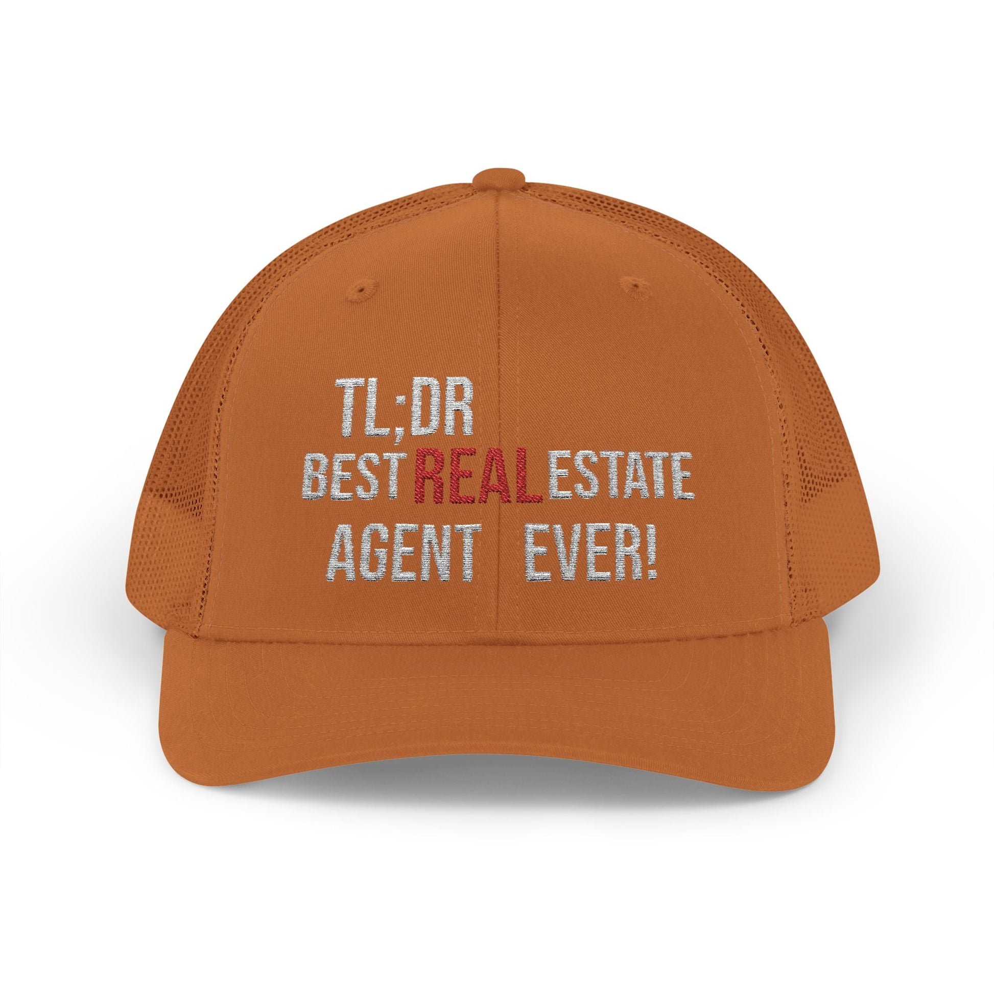 TL;DR: Best Real Estate Agent Ever Hat – Trucker Cap With Bold Statement – Caramel Hats for Casual Headwear (17 view)