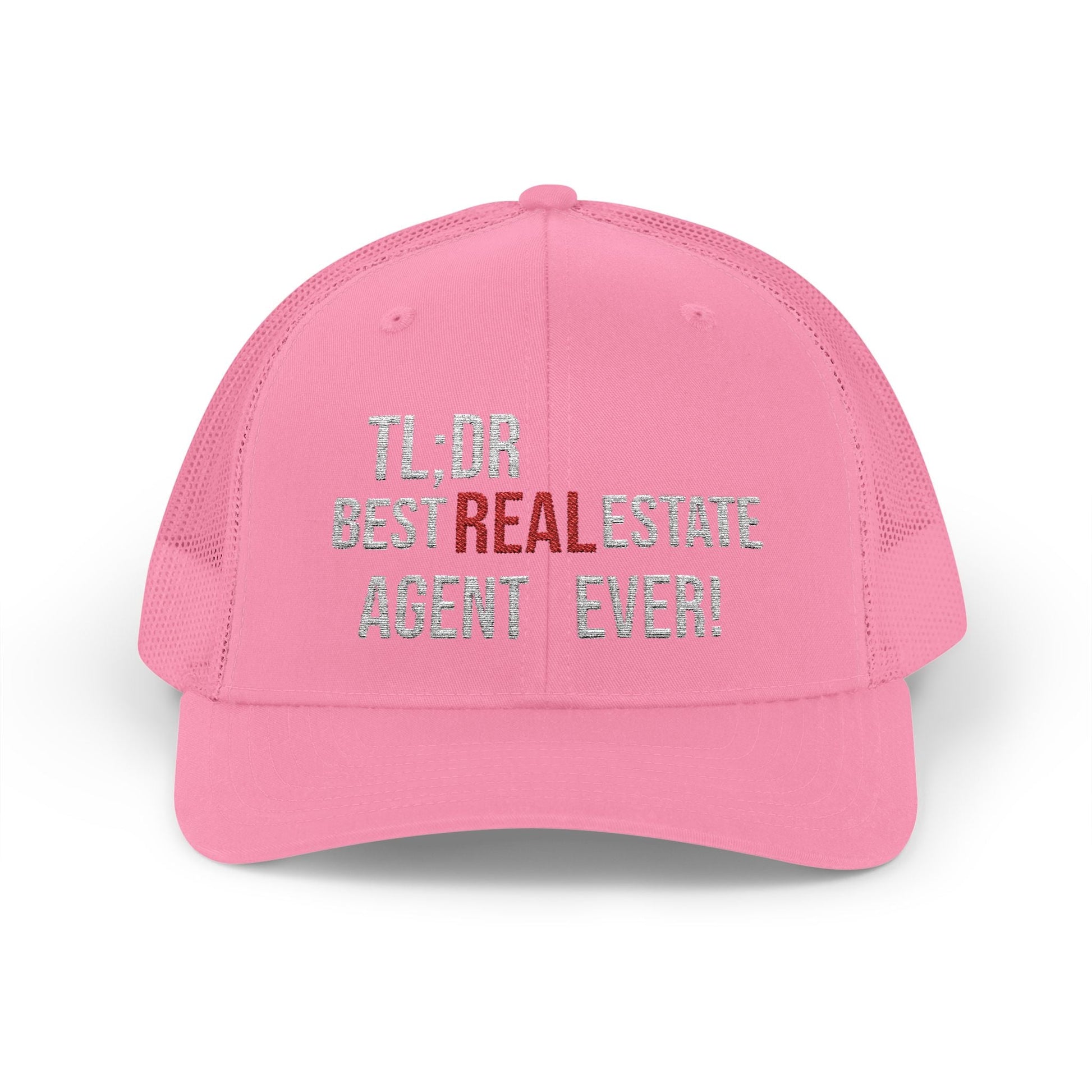 TL;DR: Best Real Estate Agent Ever Hat – Trucker Cap With Bold Statement – Pink Hats for Casual Headwear (37 view)