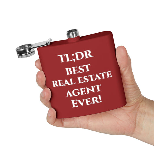 TL;DR Flask – Best Real Estate Agent Ever Edition – 6oz Mug for Birthday Gift Idea (2 view)