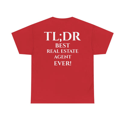 TL;DR Real Estate Agent Tee – Humble Brag, Heavy Flex – Red T-Shirt for Casual Office Shirt (46 view)