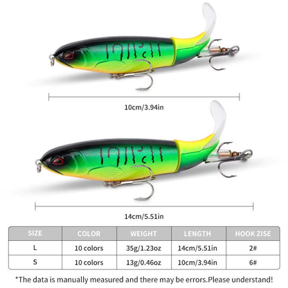 Topwater Fishing Lure Set – 20pcs Popper Bait with Hooks, 3D Eyes & Propeller Tail | Bass & Pike Lures – Fishing Gear by SbrTnHomes