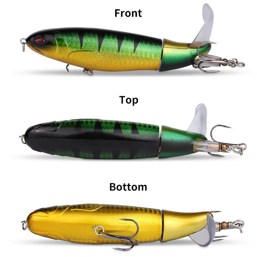 Topwater Fishing Lure Set – 20pcs Popper Bait with Hooks, 3D Eyes & Propeller Tail | Bass & Pike Lures – Fishing Gear by SbrTnHomes